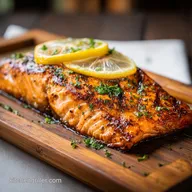 Grilled Salmon on Cedar Plank with Lemon