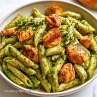One Pot Creamy Pesto Chicken Pasta 25m