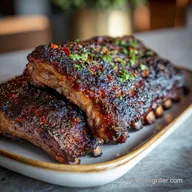 Smoked Baby Back Ribs on a Gas Grill with Wood Chips for 5 Servings