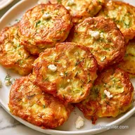 Zucchini Fritters Greek with Feta