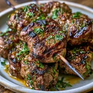Ground Beef Kabobs Recipe for 4 Servings