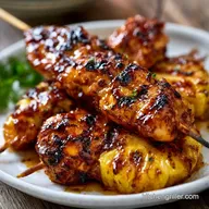 Hawaiian Chicken Skewers in 35 Minutes