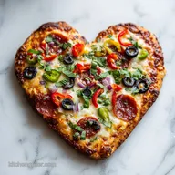 Valentines Day Party Food Idea with Heart-Shaped Pizza