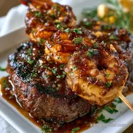 Shrimp and Steak Kabobs for 4 Servings