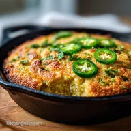Cast Iron Skillet Jalapeno Cornbread Recipe: Crispy