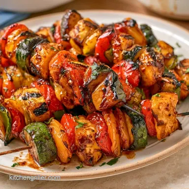 Balsamic Veggie Kabobs for 12 Skewers