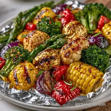 BBQ Vegetable Foil Packs in 35 Minutes Recipe Card