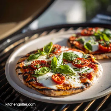 Grilled Pizza on Gas Grill for Beginners: 25 Min