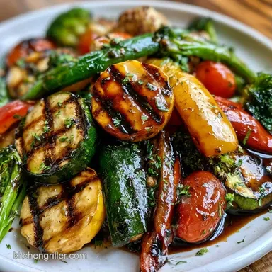 Best Grilled Veggie Marinade for 8 Servings Recipe Card