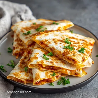 Blackstone Hot Honey BBQ Chicken Quesadillas for 4 Servings