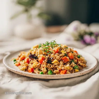 Blackstone Fried Rice for 5 Servings with Mahogany Crispy Texture