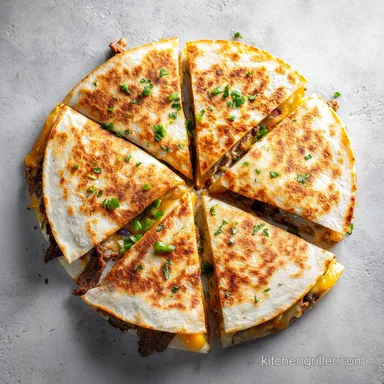 Blackstone Steak and Cheese Quesadillas: Crispy for 4 Servings