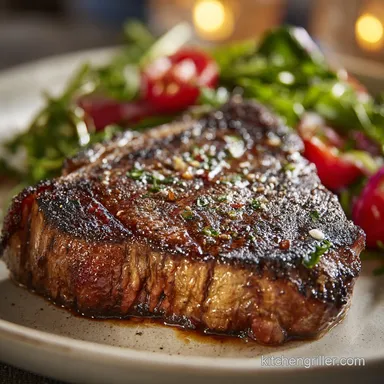 Blackstone Steak: Mahogany Crust with Buttery Interior for 2 Recipe Card