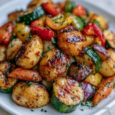 Campfire Foil Grilled Vegetables for 4 Recipe Card