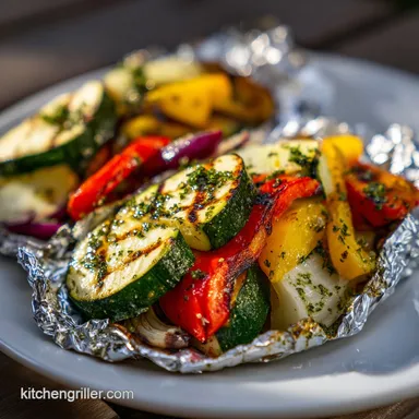 Grilled Vegetables in Foil Packet for Camping: Side Dish