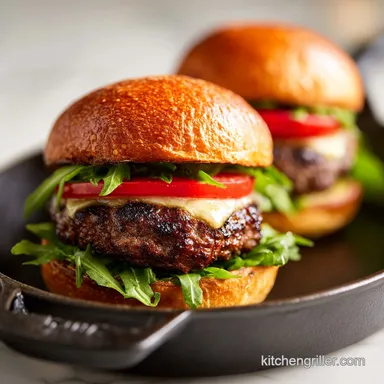 Classic Smash Burger Recipe in a Cast Iron Skillet: 4 Servings Recipe Card