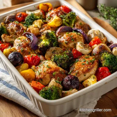 High Protein Sheet Pan Meal with Chicken and Vegetables