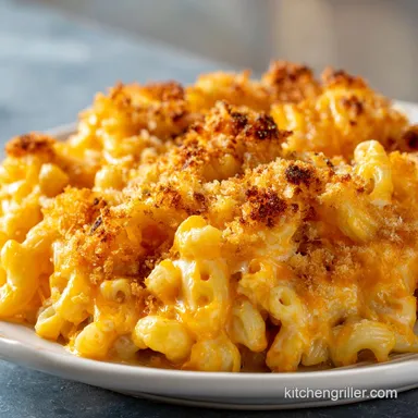 Creamy Baked Mac and Cheese in 40 Mins Recipe Card