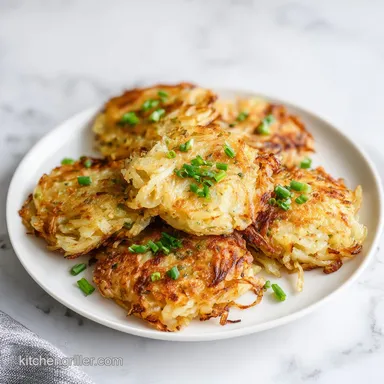 Crispy Hash Browns with Onions for 4 Servings Recipe Card