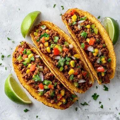 Easy Ground Beef Tacos in 25 Minutes Recipe Card