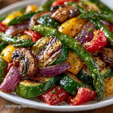 Easy Skillet Grilled Vegetables (4 Serv) Recipe Card