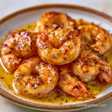 Garlic Butter Grilled Shrimp with Lemon