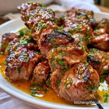Garlic Mustard Steak Skewers Meal Prep