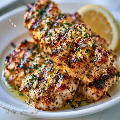 Greek Lemon Chicken Skewers with Yogurt Recipe Card