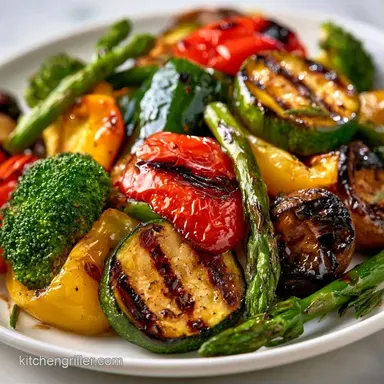 Grill Basket Vegetables for 4 Servings Recipe Card