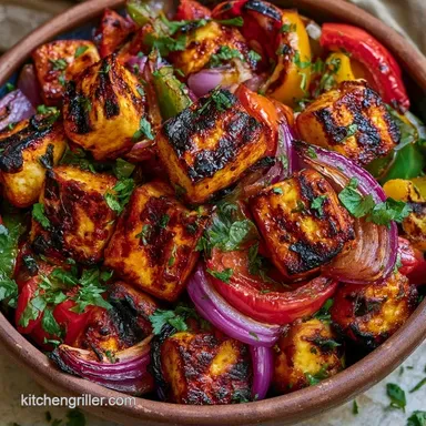 Grilled Paneer and Vegetables for 4 Recipe Card