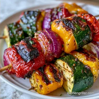 Grilled Pepper and Onion Skewers (20m)
