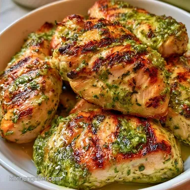 Pesto Chicken Thighs Grilled for 4