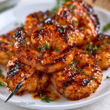 Grilled Shrimp Kabobs for 4 Servings Recipe Card
