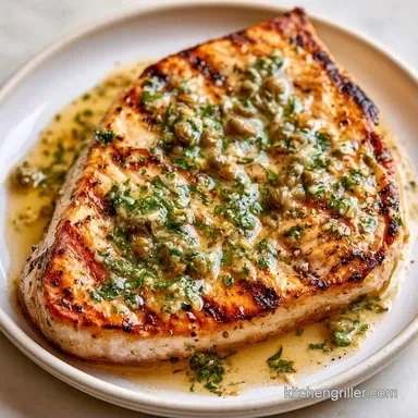 Easy Grilled Swordfish for Four Recipe Card