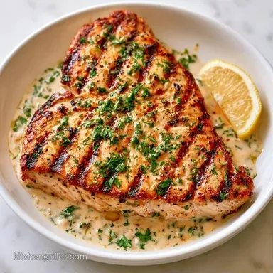 Grilled Swordfish White Hot Sauce for 4 Recipe Card