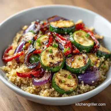 Grilled Vegetable Grain Bowl: Meal Prep Recipe Card