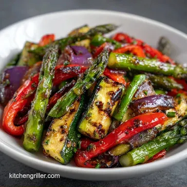 Grilled Veggie Meal Prep for 8 Servings Recipe Card