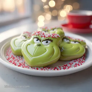 Grinch Recipe for Christmas with Heart Sprinkles in 20 Minutes