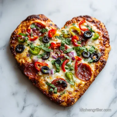 Valentines Day Party Food Idea with Heart-Shaped Pizza