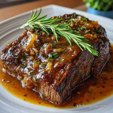 Slow Cooker Pot Roast for 8 Servings Recipe Card