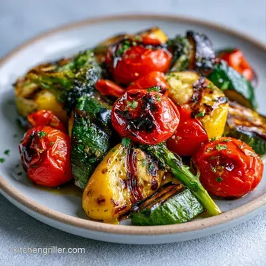 Herb Marinated Grilled Vegetables for 8 Recipe Card