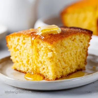 Honey Butter Cornbread for 8 Servings Recipe Card