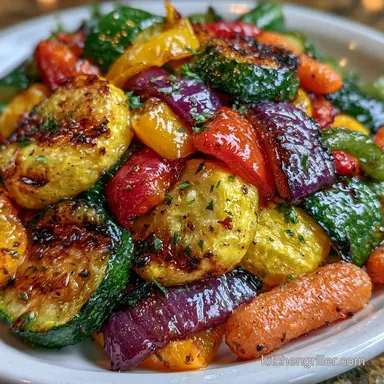 Indoor Grilled Vegetable Medley for 4 Recipe Card