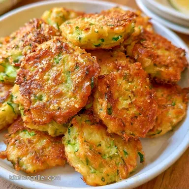 Italian Zucchini Fritters in 35 Minutes Recipe Card