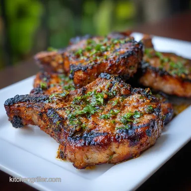 Juicy Grilled Pork Chops Boneless Recipe for 4