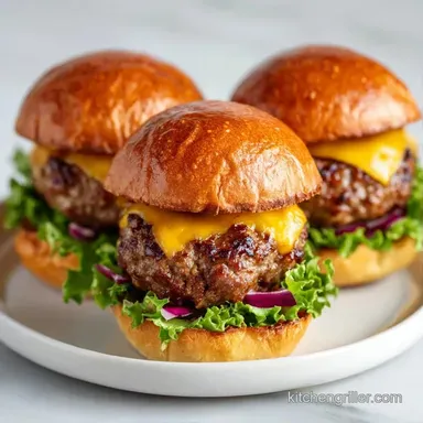 Juicy Ground Beef Sliders in 30 Minutes Recipe Card