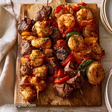 28 Kabobs On The Grill: Chicken, Beef & Seafood
