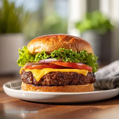 Lean Bison Burger Recipe Grill Time: For 4 Servings