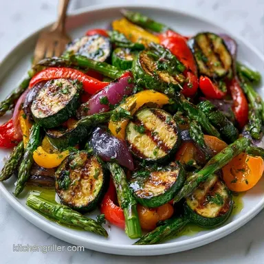 Lemon Herb Grilled Veggies in 30 Minutes Recipe Card