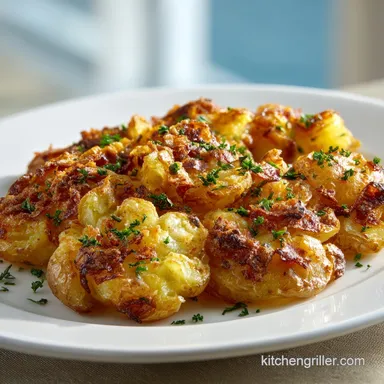 Loaded Smashed Potatoes for 5 Servings: Crispy Griddle Recipe Recipe Card